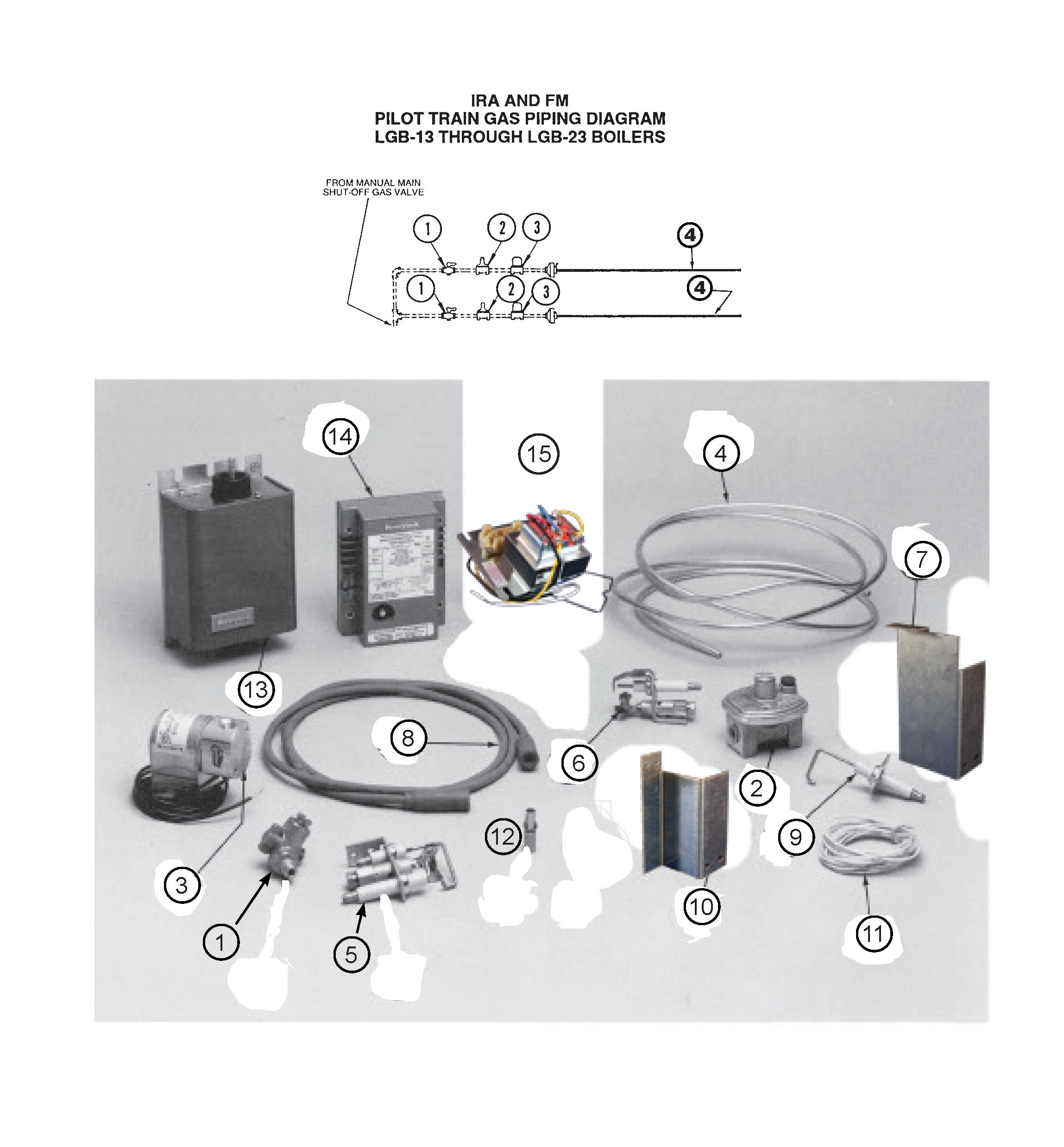LGB-14 IRI / FM Pilot Gas Control Train / Flame Sensing Parts - 2 Drawing